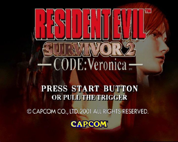 12345007 resident evil survivor 2 code veronica playstation 2 main screen